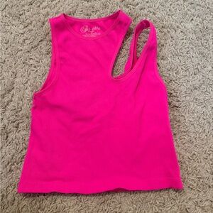 Hot pink crop tank